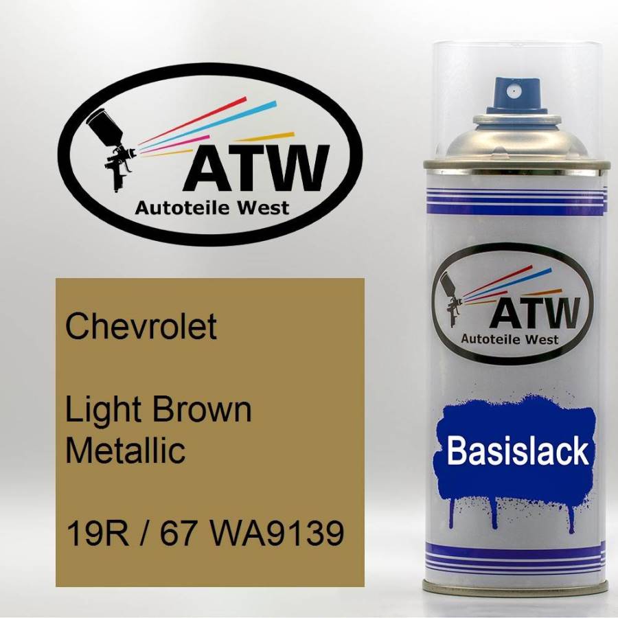 Chevrolet, Light Brown Metallic, 19R / 67 WA9139: 400ml Sprühdose, von ATW Autoteile West.